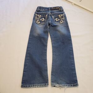 Rodeo Girl by Liz Girl's Bling & Embroidery Blue Size 6 flare Jeans